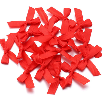 50 Pcs/Lot 4*3.5cm Fresh Pink Ribbon Bows Small Size Satin Ribbon Bow Flower Craft Decoration Handwork DIY Party Decoration -