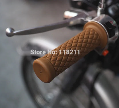 Vintage Cafe Racer 7/8" 22mm Motorcycle Vintage Handlebar Grip for Honda Suzuki Yamaha Kawasaki CG125 CB400