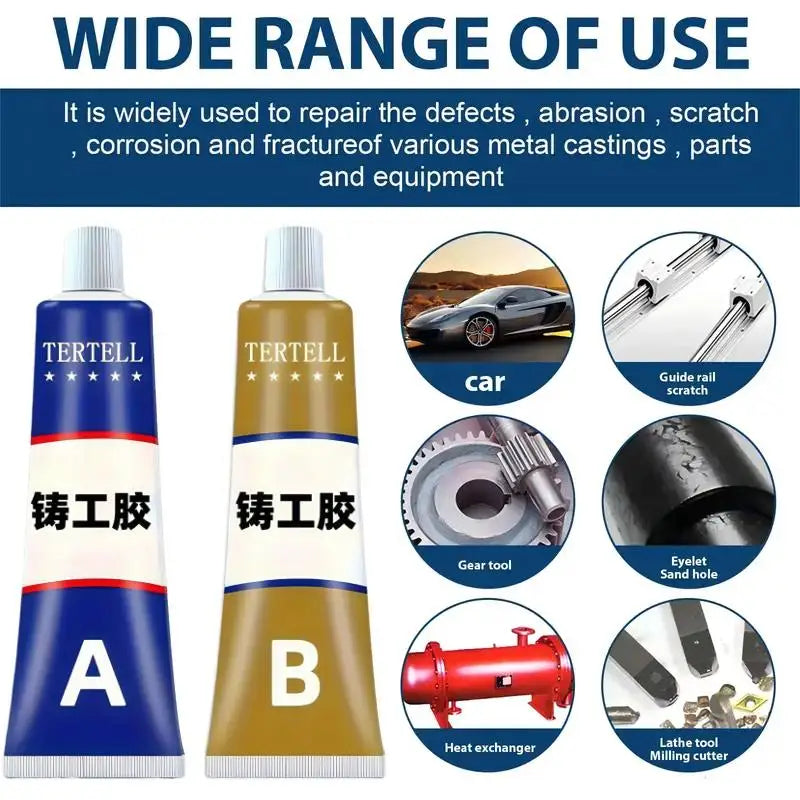 welding-grade casting adhesive-no power supply, machinable/grindable/paintable, used for metal and metal casting defects.