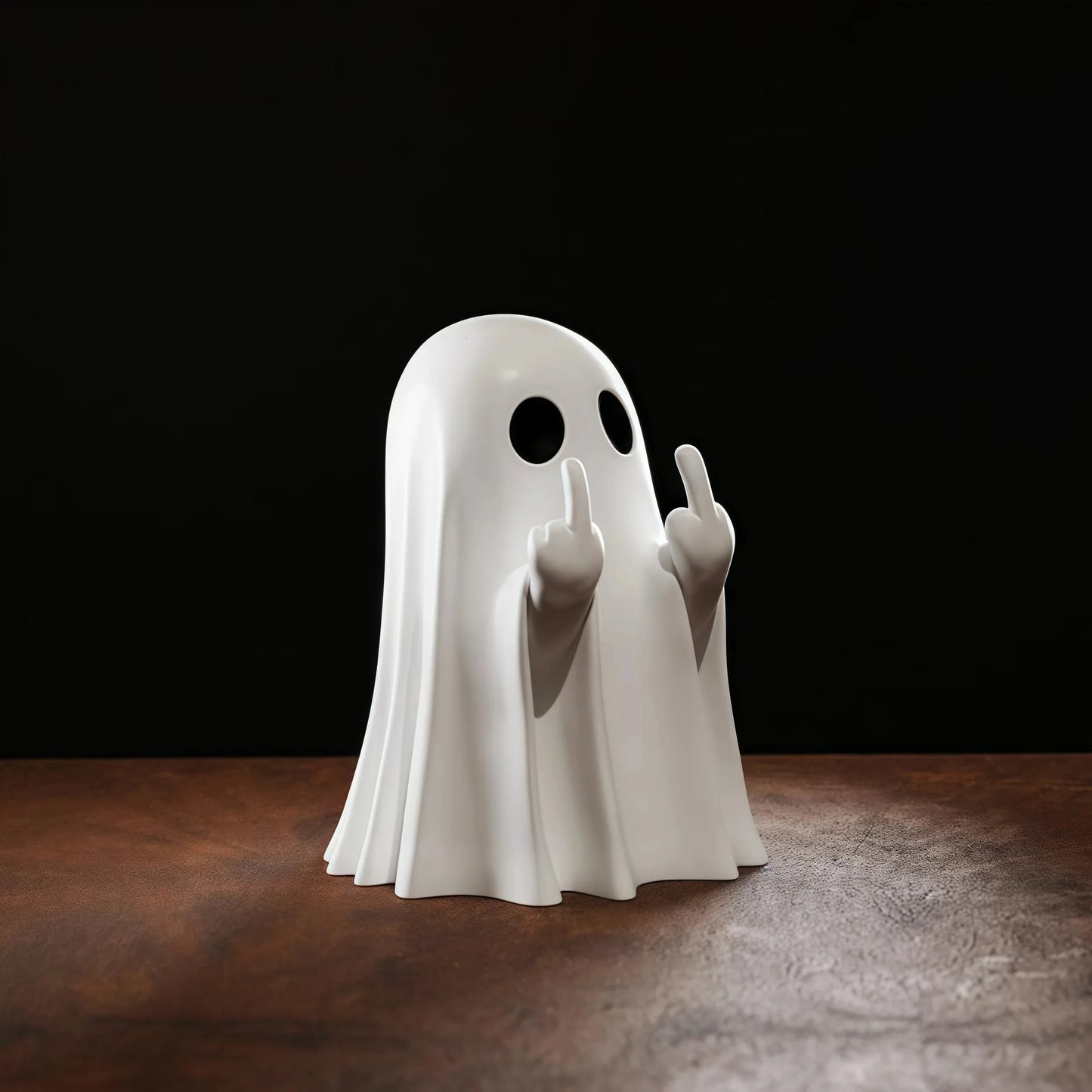 Middle Finger Cute Ghost Statue, Ghosts Small Scary Ghost Figurines, Halloween Home Decorations, Coffee Table Centerpieces Sh