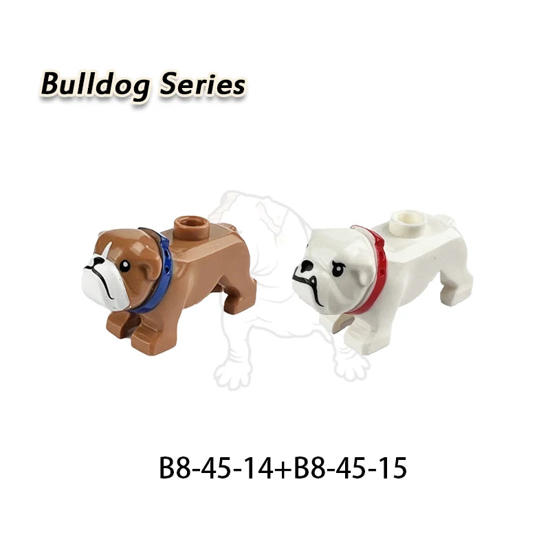 MOC City Animal Series Zoo Scene Panda Tiger Dog Cat Sheep Goat Accessories Building Blocks Bricks Street View Bricks Toys Gi