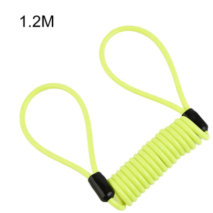 1.2m Bike Spring Cable Lock Anti Theft Rope Alarm Disc Lock For Motorcycle/Bike Scooter Security Reminder Protection Accessor