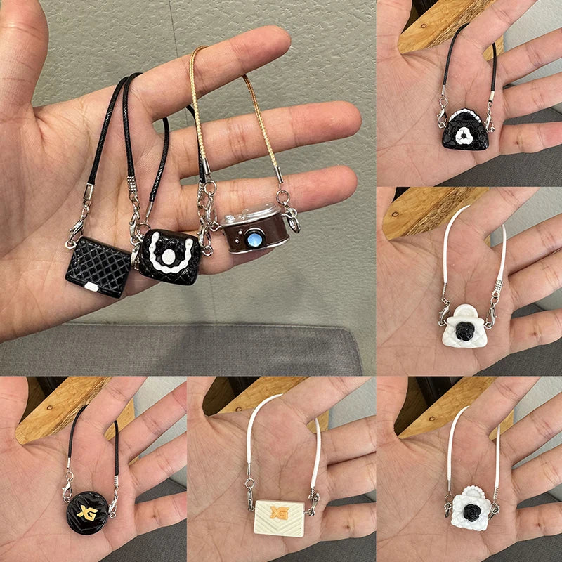 1PC PVC Doll Mini Bag Dress Up Plush Toy For 15/17cm Doll Accessories Dollhouse Hanging Neck Accessories Schoolbag Pendant