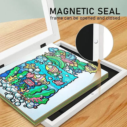 Kids Art Frames Magnetic Front Open Changeable Display Home Decor Kids Frametory For Poster Photo Drawing Paintings Pictures 