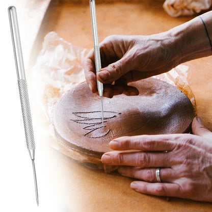 7 Pin Feather Wire Texture Ceramics Tools Polymer Clay Sculpting Modeling Tool DIY Pottery Brush Pottery Tools Cake Accessori
