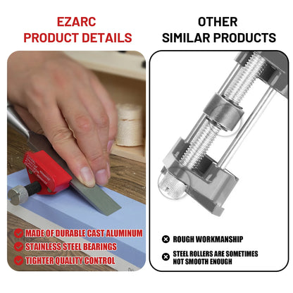 Honing Guide Chisel Sharpening Jig for Chisels 1/8” to 1-7/8” & Planer Blades 1-3/8” to 3-1/8”, Adjustable Angle Guide Sharpe