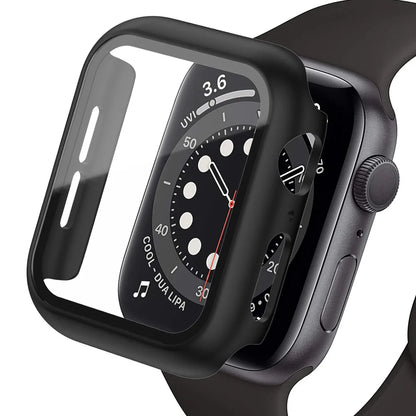Tempered Glass+cover For Apple Watch Accessories 45mm 41mm 44mm 40mm 42mm Screen Protector Apple watch Case serie 9 4 5 6 SE 