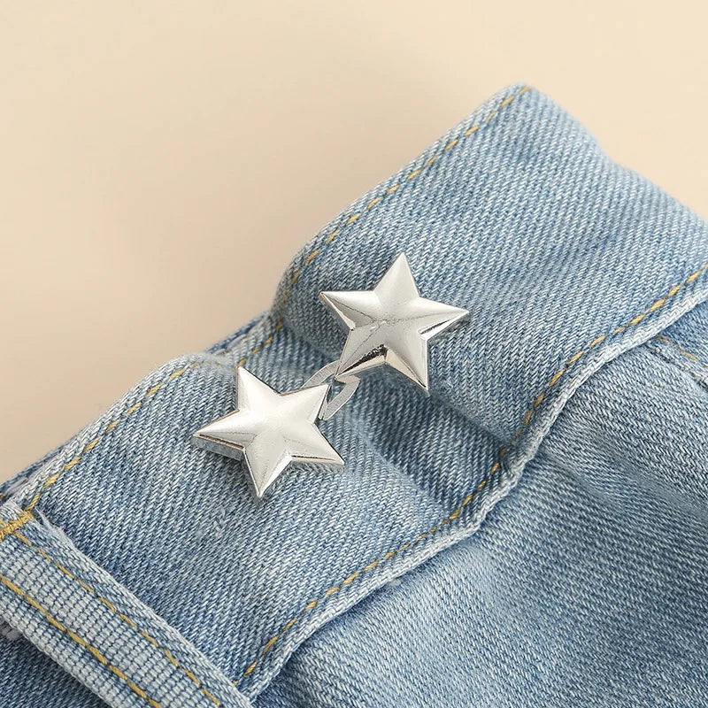 Bowknot Button Adjuster for Pants Skirts Waist Tightener Adjustable Waist Buckle for Jeans No Sewing Required Clothing Suppli