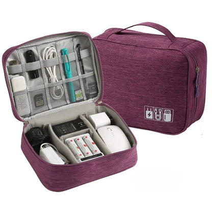 Cable Storage Bag Waterproof Digital Electronic Organizer Portable USB Data Line Charger Plug Storage Bag Travel Cable Organi