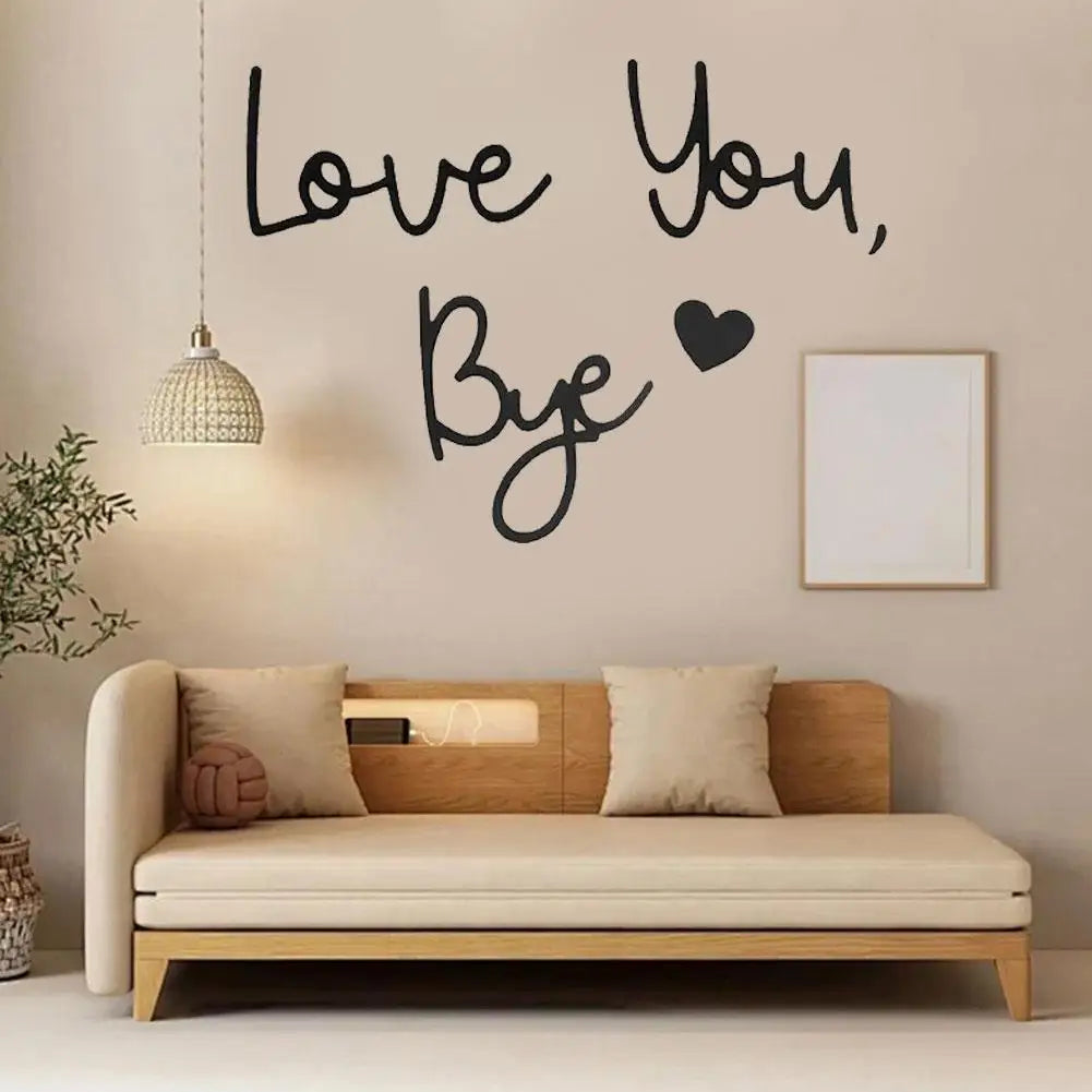 Wooden Letters Wall Decor Love You Bye Sign Wall Decor
