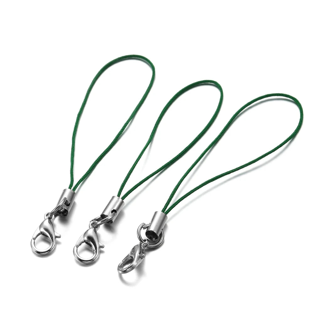 20/50/100Pcs Lanyard Lariat Strap Cords Lobster Clasp Rope Keychain Hooks Mobile Set Charms Keyring Pendant Key Ring Accessor