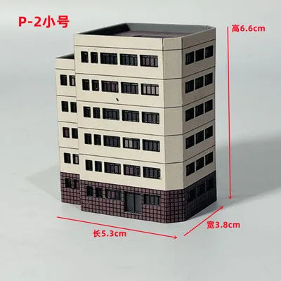 Architecture 1:300 ABS Building Scene Plastic Assembly Model Train Layout Design Materials