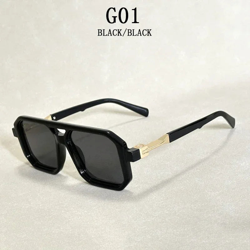 2025 Vintage Fashion Sun Protection Sunglasses for Men Square Shades Retro Flair Sunglasses Womens Trendy Shades Gafas De Sol
