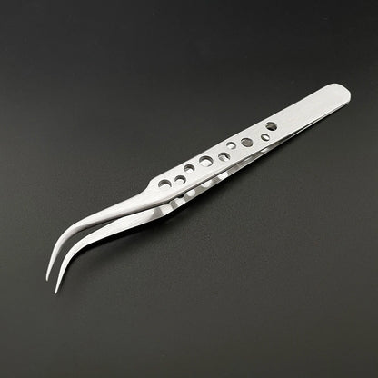 Industrial Tweezers Electronics Anti-static Curved Straight Tip Precision Stainless DIY Hand Tools Sets Forceps Phone Repair 