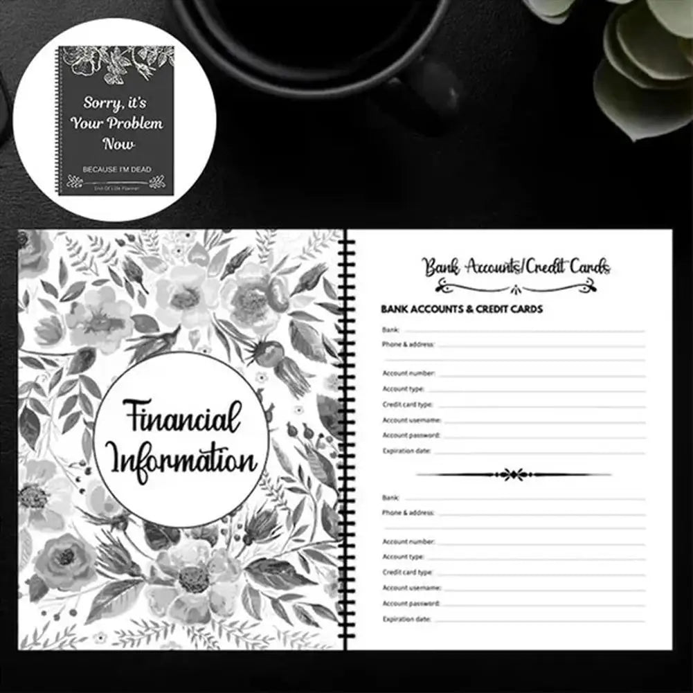 2025 Funny End Of Life Planner: "Sorry, It’s Your Problem Now Because I’m Dead" Organizer & Workbook Stress-Reducing Tool