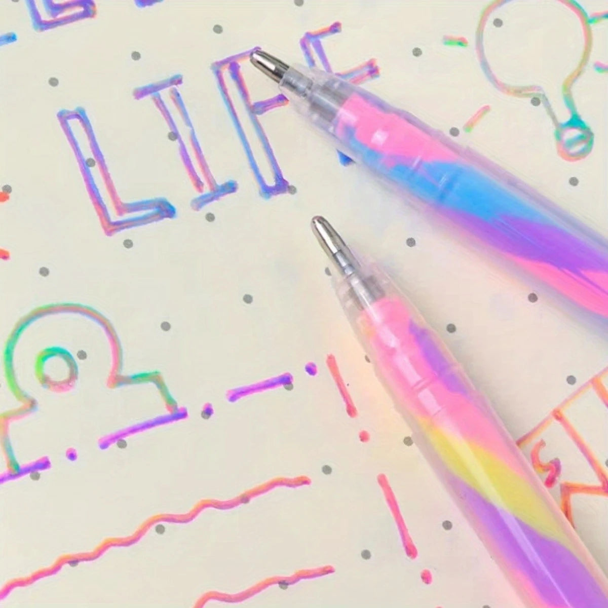 6pcs Glitter Gel Highlighter Pens Set - 1.2mm Vibrant Colors, Smooth Writing, Perfect for Journals, DIY Crafts, Greeting Card
