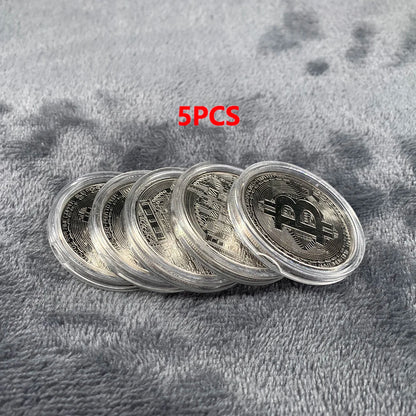 Gold Plated Bitcoin Coin Collectible Art Collection Gift Physical Commemorative Casascius Bit BTC Metal Antique Crafts Imitat