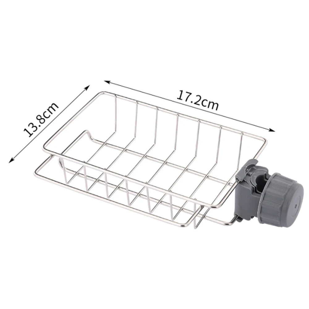 Kitchen Sink Drain Rack Sponge Storage Flexible Faucet Holder Soap Drainer Towel Rack Shelf Organizer Kitchen Accessories - W