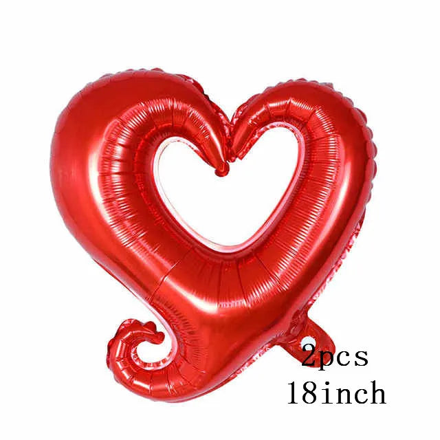 Love Heart Bear Foil Balloons Happy Birthday Valentine’s Day Party Decor Air Helium Globos Wedding Decorations Kids Toys Ball
