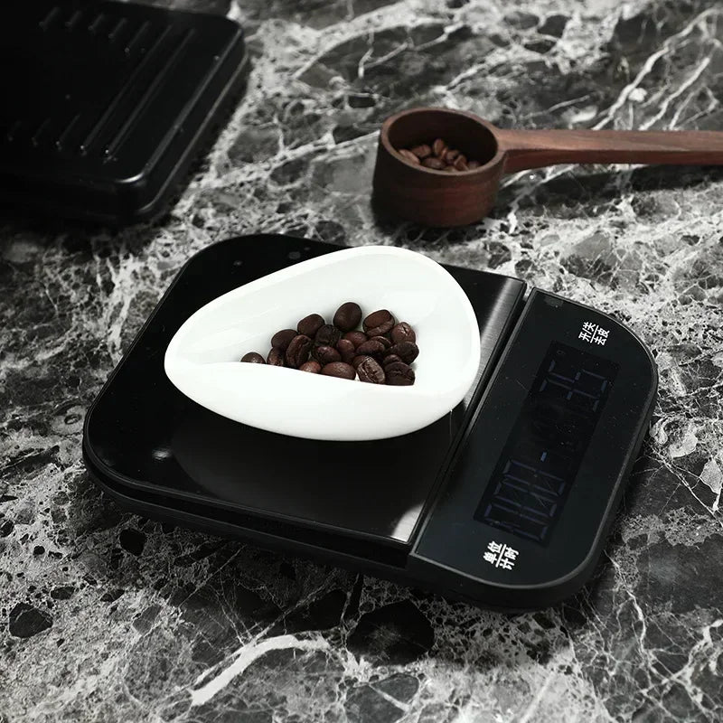 Coffee Bean Measuring Cup Ceramic Weighing Tray Coffee Powder Dosage Tray Suitable for Home Cafe Simple Coffee Tray Accessori
