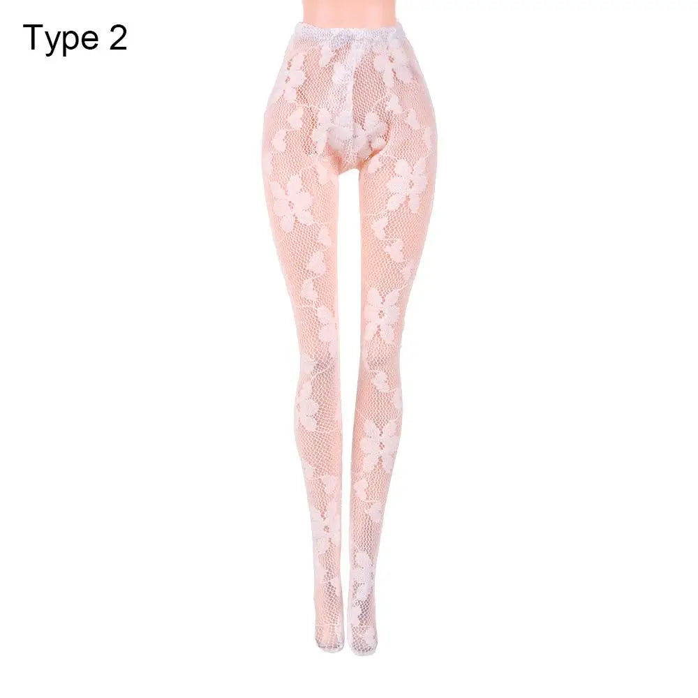 Suits 1/6 Doll Silk Stockings Mini Fishnet Tights Bottoms Socks Elastic leggings Miniature Pantyhose Dolls Accessories Girl G