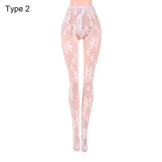 Suits 1/6 Doll Silk Stockings Mini Fishnet Tights Bottoms Socks Elastic leggings Miniature Pantyhose Dolls Accessories Girl G