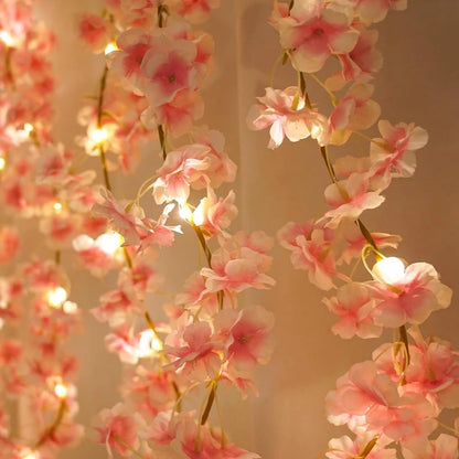 180CM Artificial Sakura Flowers Vine for Wedding Decoration Garden Arch Home Room Decor Party Bridal Fake Silk Outdoor Orname