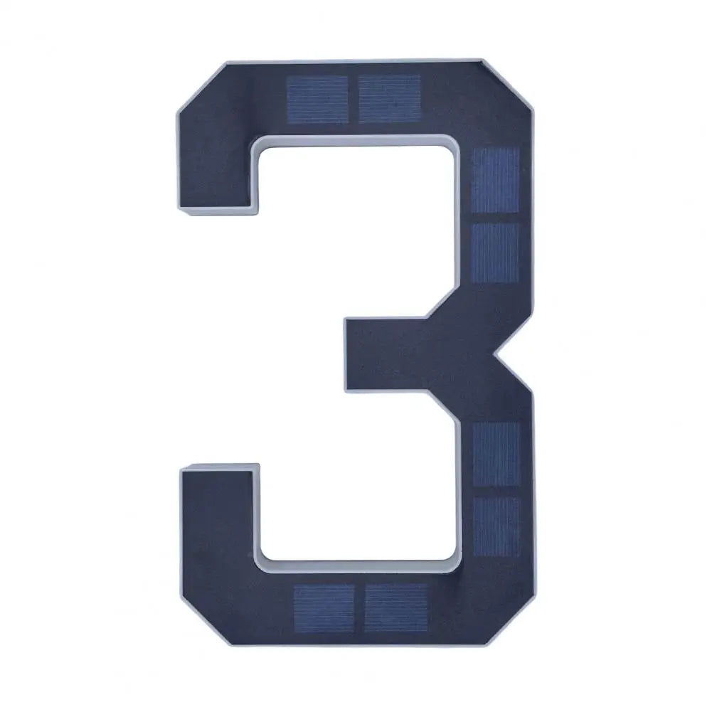 Solar Lighted House Number Outside Light-up LED Address Number Waterproof Modern House Number Light Address Sign Home Decor -