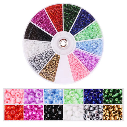 2000pcs/Lot 12Grids Glass Seed Beads Set Charms Jewelry Beads For Bracelet Necklace Earrings Handmade Craft DIY Jewelry Makin