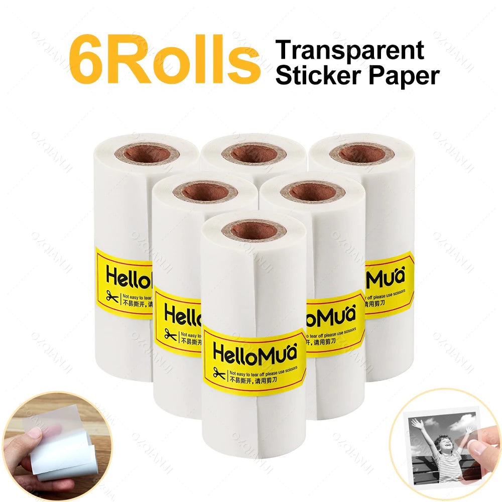 Thermal Printer Papers 57mm Color Papers for Camera Instant Print Kids Camera Printing Inkless Mini Portable Photo Printer