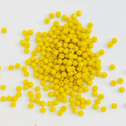 100PCS 4MM Shiny Faceted Austria Crystal Beads Bicone Beads Loose Spacer Beads for Jewelry Making DIY Bracelet Necklace Penda