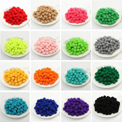 Pompoms 8/10/15/20/25/30mm Soft Pompons Colorful Fluffy Plush Craft DIY Pom Pom Fur Ball Pon Pon Home Decoration Kids Toys 10