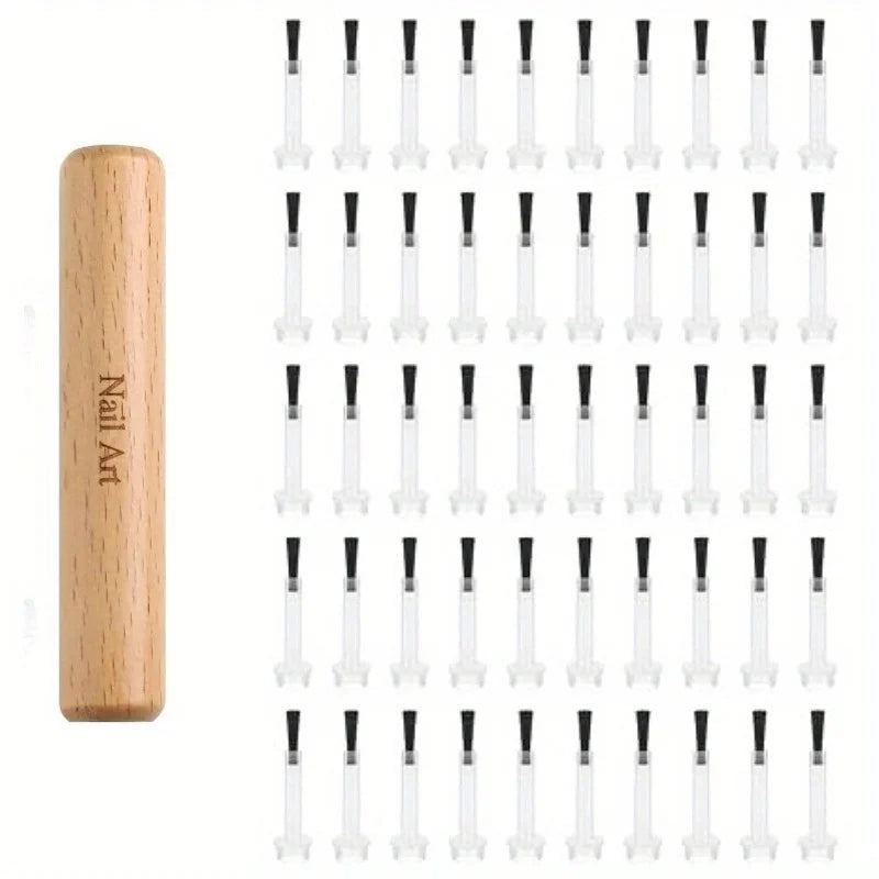 Professional Nail Art Brush Set with Detachable Wooden Grip-Multi-Functional Nail Polish Brushes,Nail Art Tools,Nail Accessor
