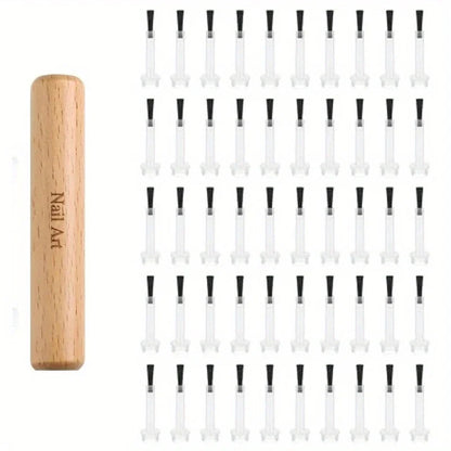 Professional Nail Art Brush Set with Detachable Wooden Grip-Multi-Functional Nail Polish Brushes,Nail Art Tools,Nail Accessor