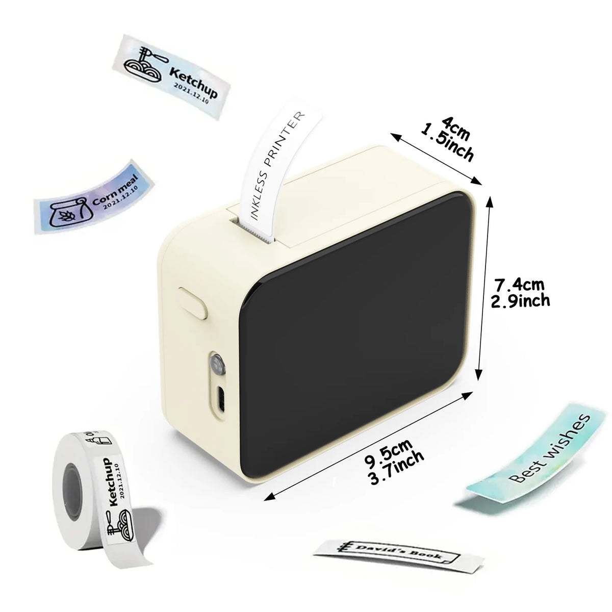 MarkLife P15 Mini Portable Thermal Printer Wireless Bluetooth-compatible Label Tag for Home Office Labeling Sticker Machine