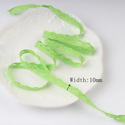Cotton Lace Trims Ribbon - 5/10 Yards Multicolor, For Diy Crafts, Clothes Making