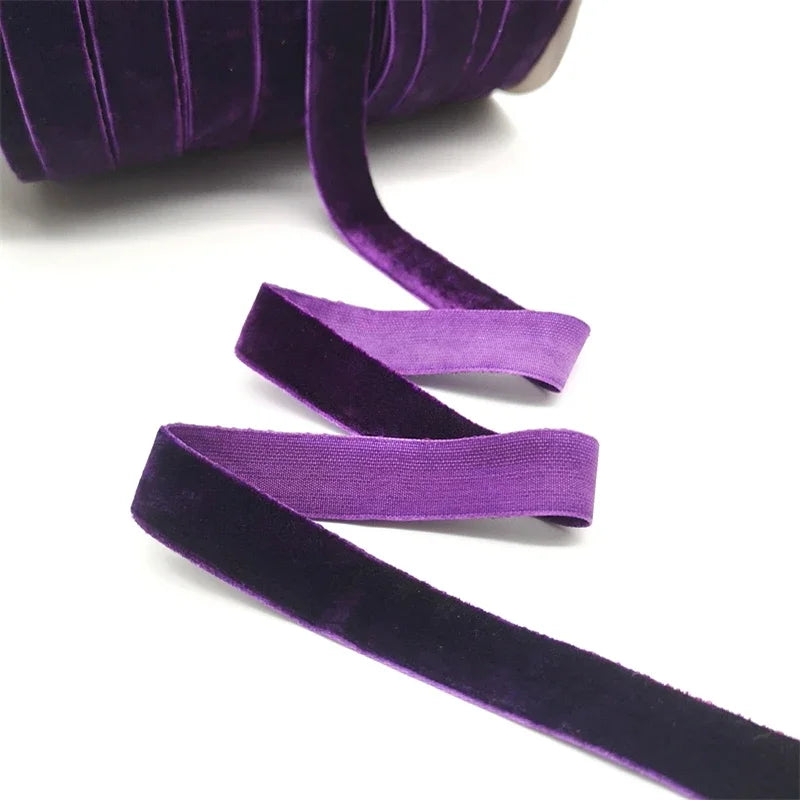 5 Yards 6-25mm Velvet Ribbon Wedding Party Decoration Handmade Ribbon Gift Wrapping Hair Bowknot DIY Christmas Ribbon