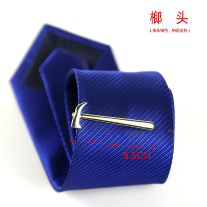 New Stainless Tie Clip For Men Classic Metel Tie Pin Copper Tie Bar Quality Enamel Tie Collar Pin Crystal Business Corbata