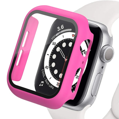 Tempered Glass+cover For Apple Watch Accessories 45mm 41mm 44mm 40mm 42mm Screen Protector Apple watch Case serie 9 4 5 6 SE 
