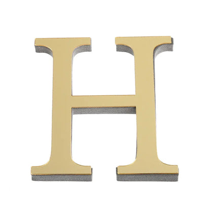 10CM 26 English Letters Wall Sticker 3D Mirror Acrylic Gold Wall Sticker Decals Self-Adhesive Home Party Decor Wall Art Mural