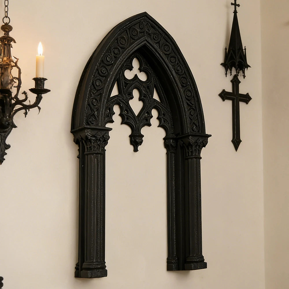 Cross-Border Gothic Style Double Column Arch Wall Decor Frame For Retro-Style Home Wall Art Decor Scenario