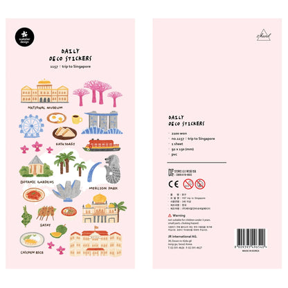 Korean Import Original Suatelier Daily Stickers Scrapbooking Diy Journal Stationery Sticker Decor Art School Supply - Trip To