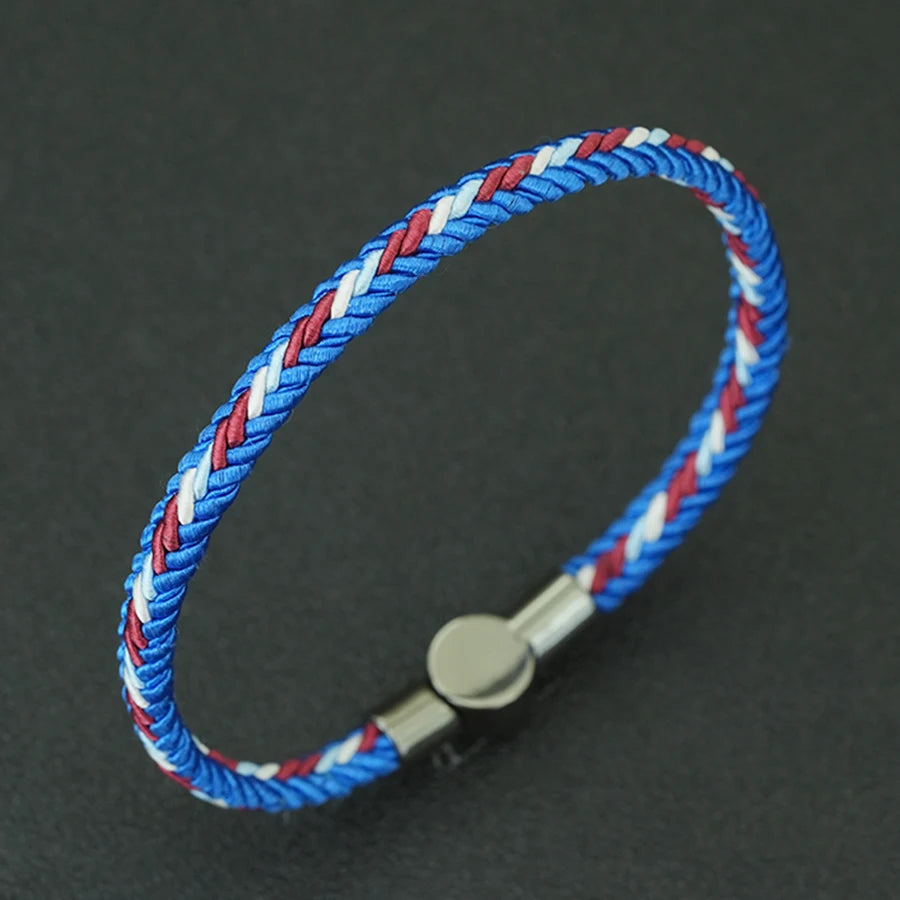 Unique Ethnic String Bracelet Unisex Handmade Braided Lucky Thread Distance Attract Couple Bangle Leisure Accessories Pulseri