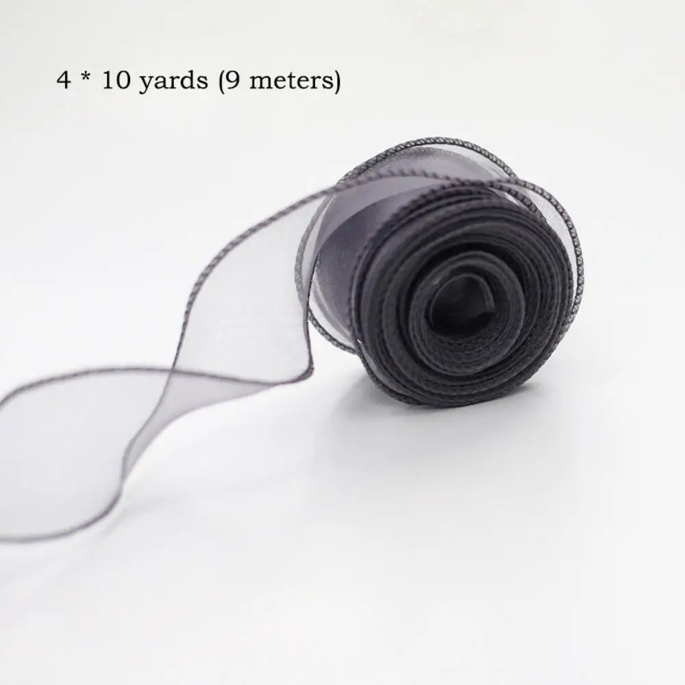 40mm 10Yards Fishtail Organza Satin Ribbon Reflective Iridescent Wavy Edge Ribbon for Gift Wrapping DIY Bow Craft Gift Wrappi