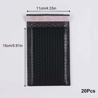 20Pcs Black Bubble Mailers Self Seal Mailing Envelopes Bags for Small Business Shipping and Packaging
