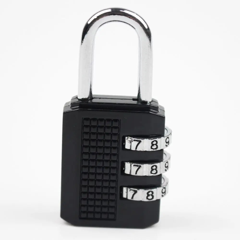 3 Digit Resettable Combination Padlock Luggage Case Padlock Box Black Lock Coded Lock School Gym Locker Sheds 2022 - black B