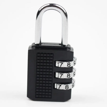 3 Digit Resettable Combination Padlock Luggage Case Padlock Box Black Lock Coded Lock School Gym Locker Sheds 2022