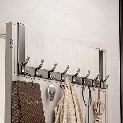 Hooks Over The Door Home Organizer Rack Clothes Coat Hat Towel Hanger Bathroom Accessories Holder Door Hang Quick Installatio