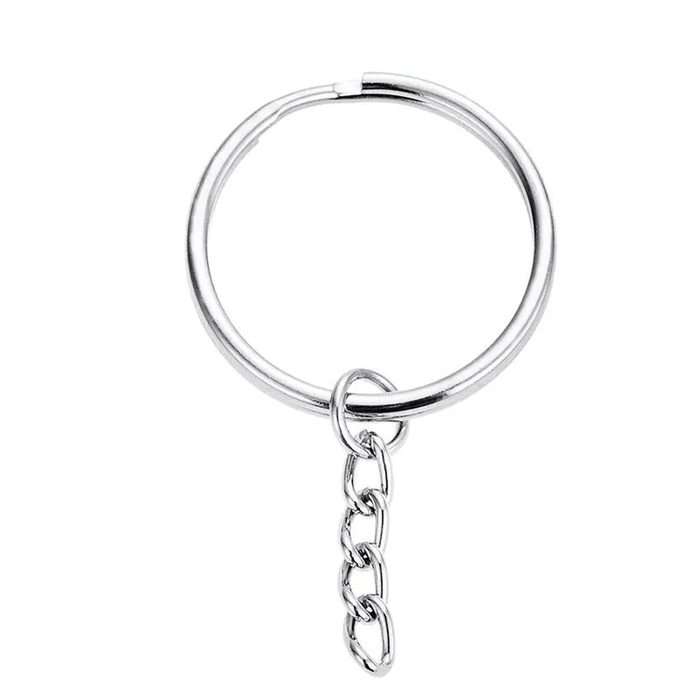 20/50pcs Silver Color Metal Blank Keyring Keychain Split Ring Keyfob Key Holder Rings DIY Findings Making Keychain Accessorie