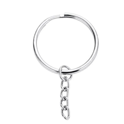 20/50pcs Silver Color Metal Blank Keyring Keychain Split Ring Keyfob Key Holder Rings DIY Findings Making Keychain Accessorie